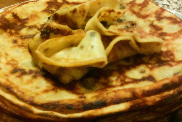 Блины с шоколадным припеком