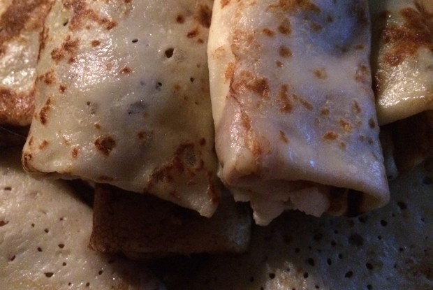 Блины тонкие на кипятке и молоке