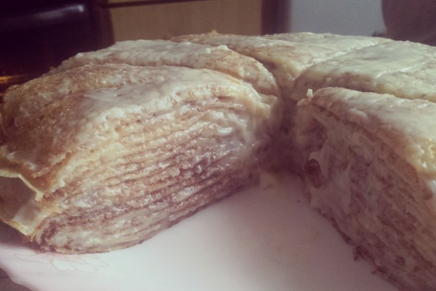 Блинный торт с заварным кремом