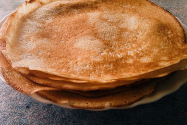 Блины на молоке и кипятке