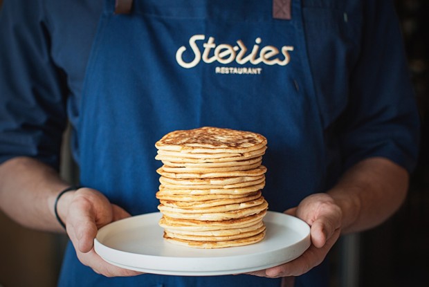 Блины на ряженке с картофелем