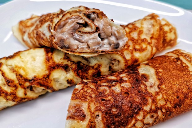 Блины с грибной начинкой