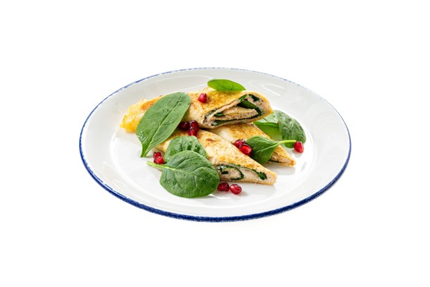 Блины с паштетом из скумбрии и с зеленью