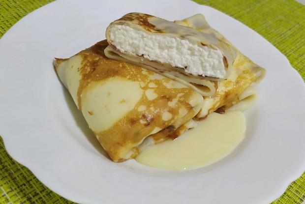 Блины с творогом