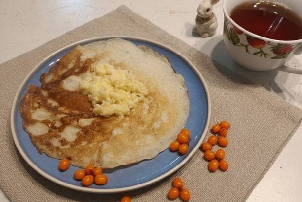 Блины с яично-масляной болтушкой