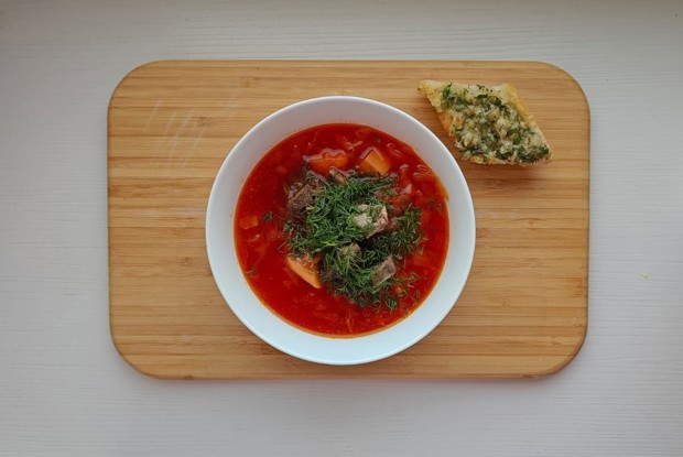 Борщ из лосятины