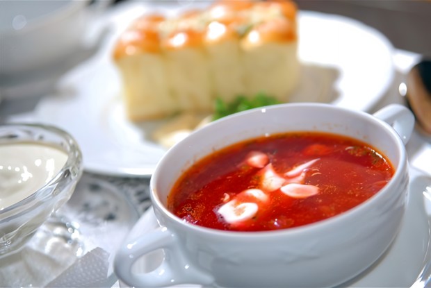 Борщ на говяжьем бульоне