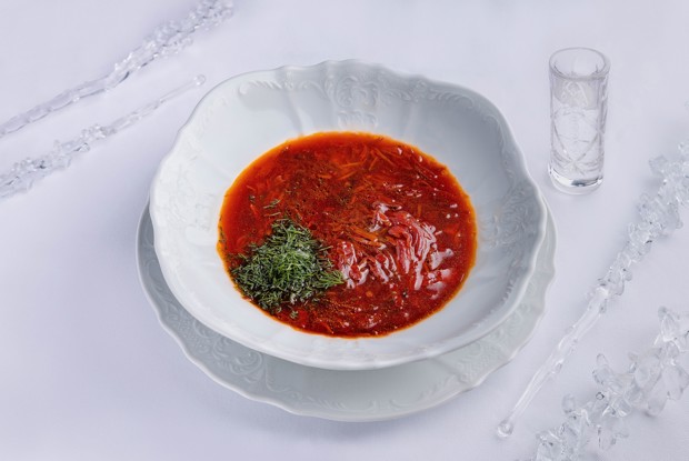 Борщ по-московски с квашеной капустой