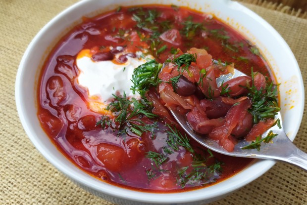 Борщ с фасолью