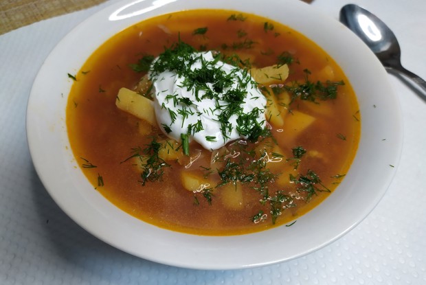 Борщ с пекинской капустой