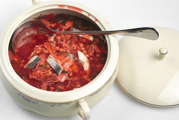 Борщ с селедкой