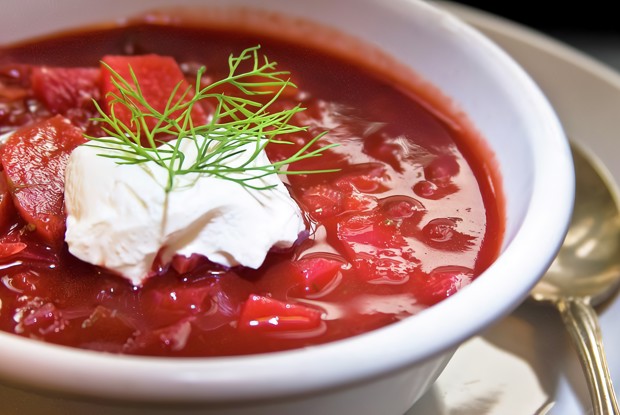 Борщ а-ля украинский с курицей