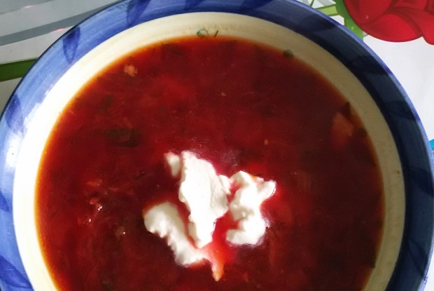 Борщ московский со свежей капустой