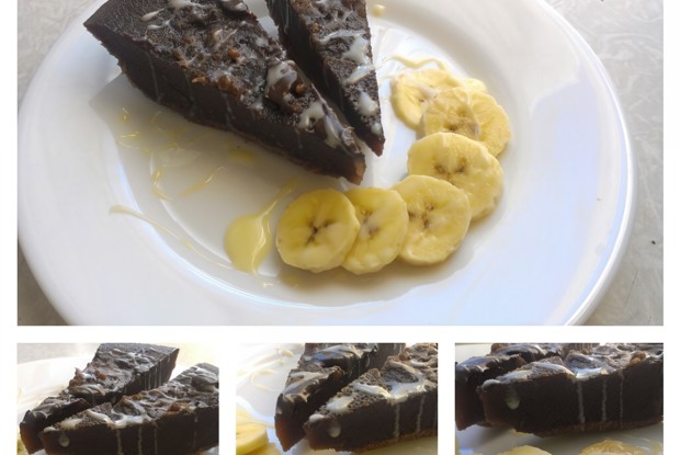 Брауни с бананом и сгущеным молоком