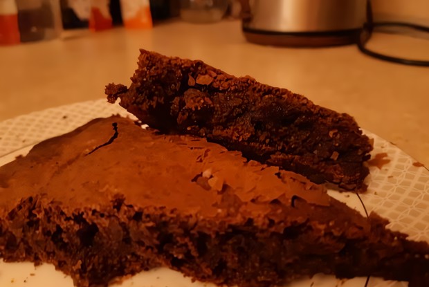 Брауни с малиной