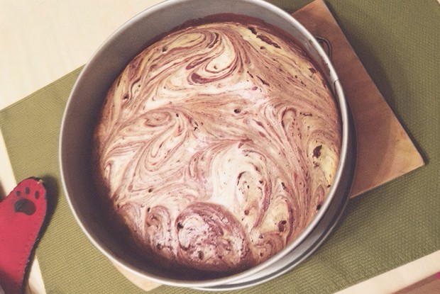 Брауни с творогом и бананами