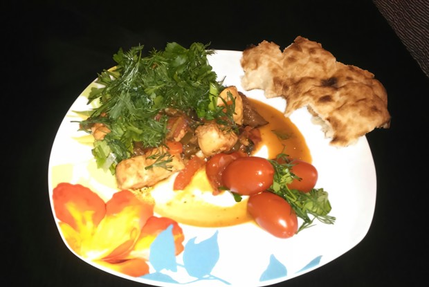 Буглама по-грузински с помидорами в собственном соку