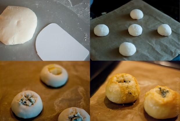 Булочки с голубым сыром и чесноком