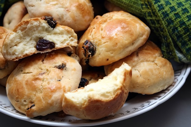 Английские булочки с изюмом