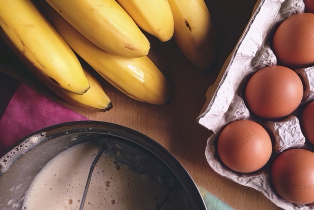 Быстрые банановые оладьи