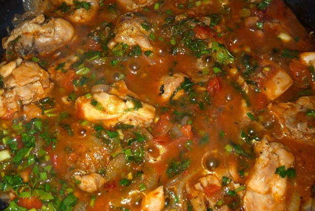 Чахохбили из бедра курицы