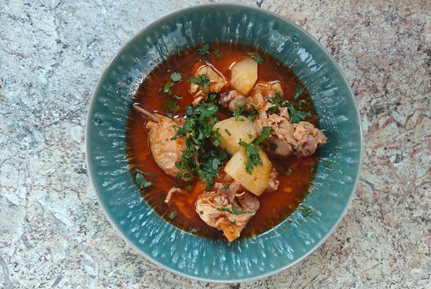 Чахохбили из курицы и картофеля