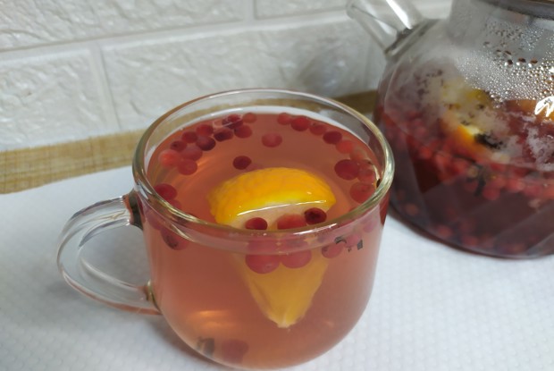 Чай с брусникой