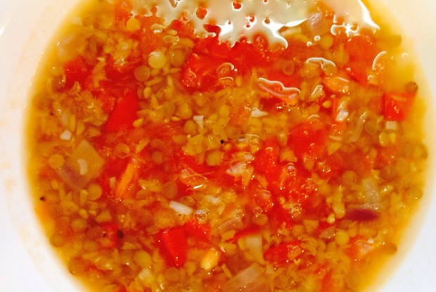 Чечевичная похлебка из красной чечевицы