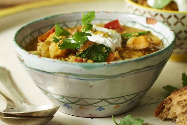 Чечевичный суп со шпинатом от Джейми Оливера