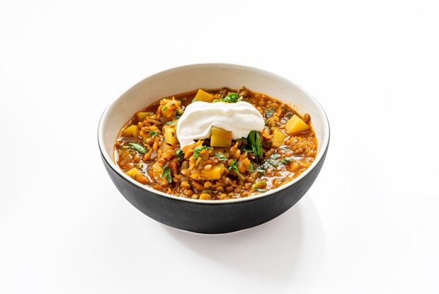 Чечевичный суп с овощами