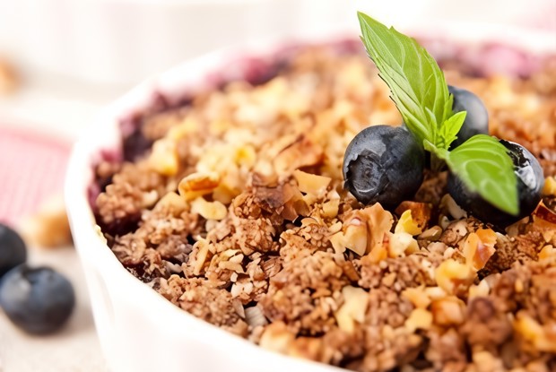 Черничный коблер с овсяными хлопьями