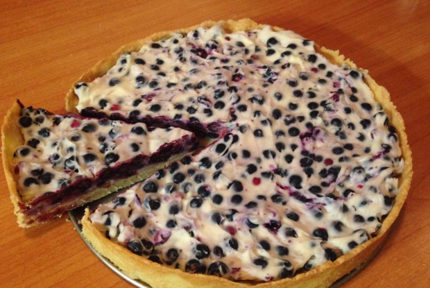 Черничный пай с маскарпоне