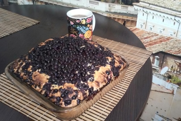 Черничный пирог без масла