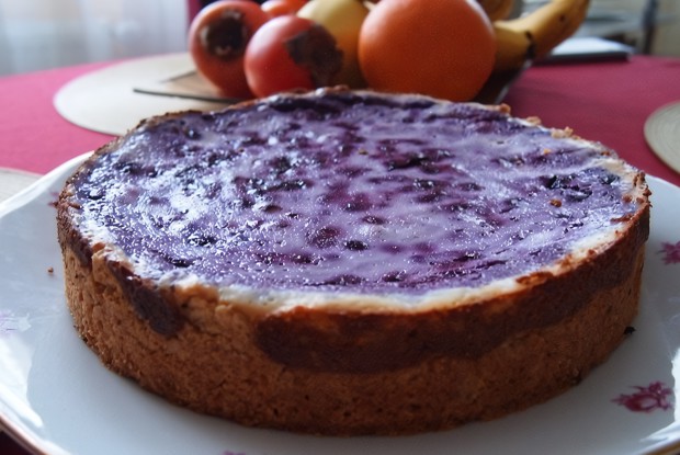 Черничный пирог с творогом