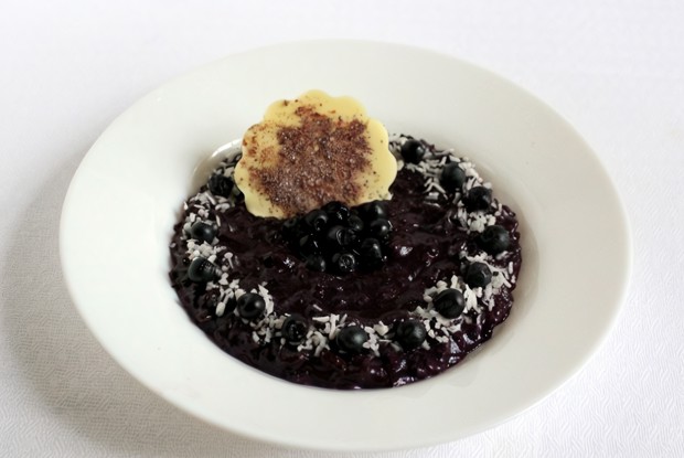 Чернично-кокосовое ризотто