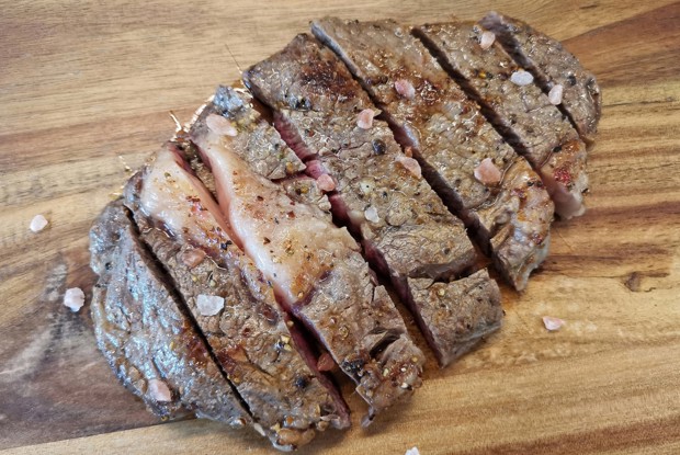 Чесночный стейк рибай