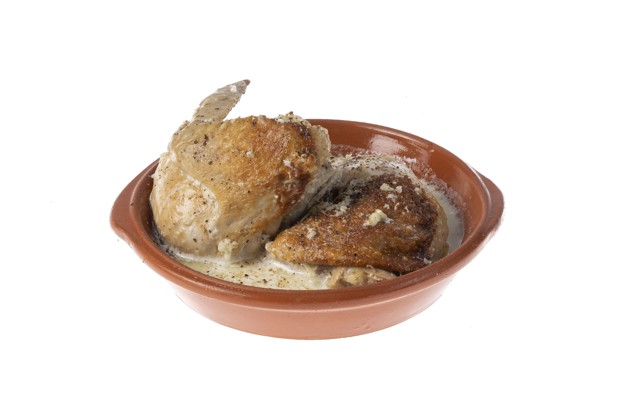 Курица с чесноком чкмерули