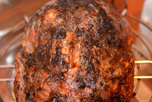 Цыпленок, запеченный с лимоном, под хрустящей корочкой