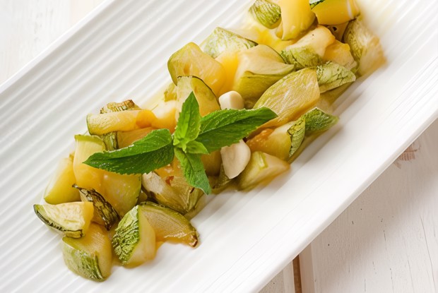 Цукини на гриле с мятой