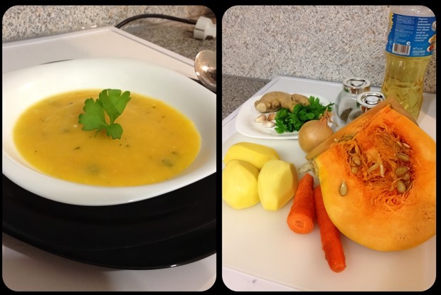Cуп-пюре из тыквы с имбирем