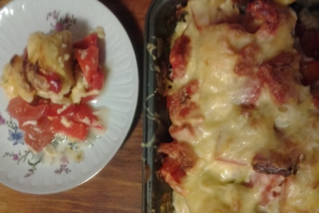 Цветная капуста в сливочно-чесночном соусе