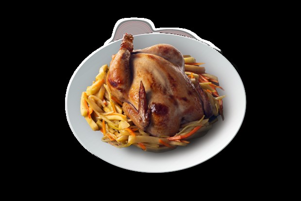 Цыплята-корнишоны фаршированные овощами