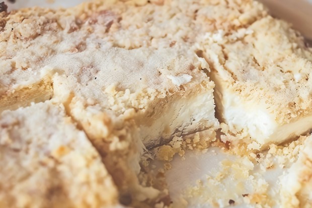 Деревенский творожный пирог с песочной крошкой