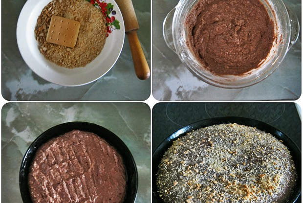 Десерт из затяжного печенья