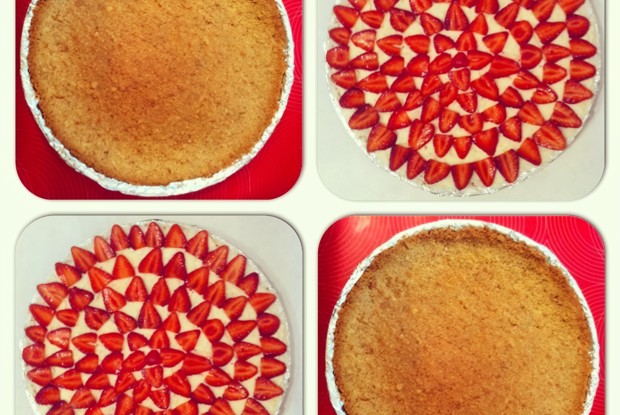 Десерт с клубникой и маскарпоне