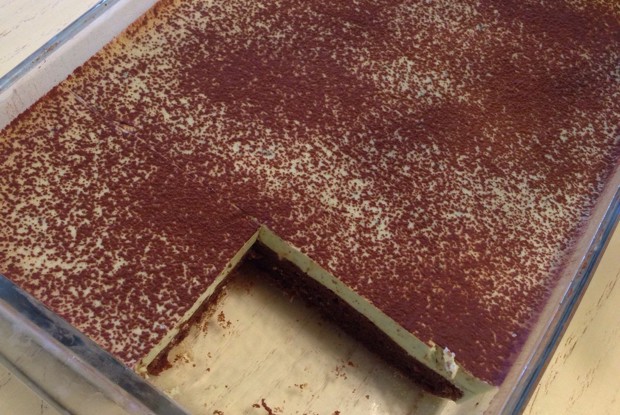 Диетические брауни с мятным слоем