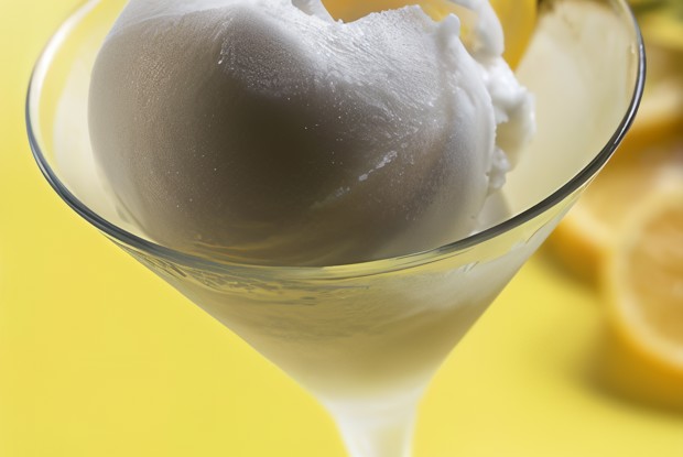 Дыневый шербет с шампанским и лимонным сиропом