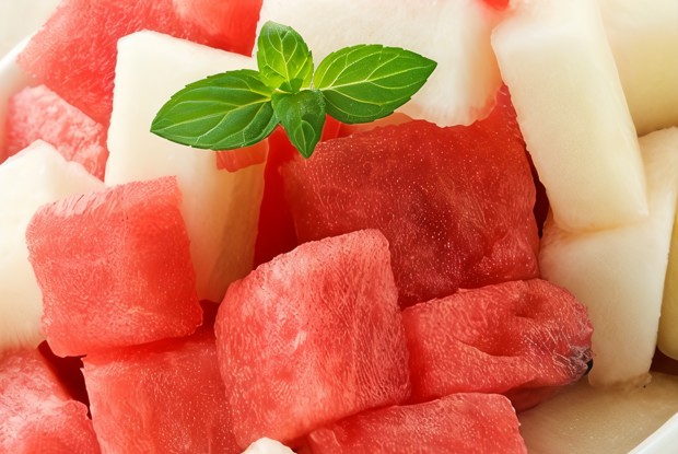 Дыня и арбуз в лаймовом сиропе