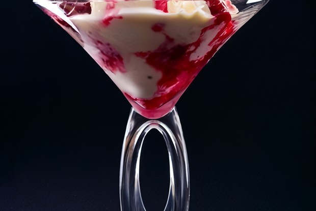 Домашнее мороженое с водкой и клюквой