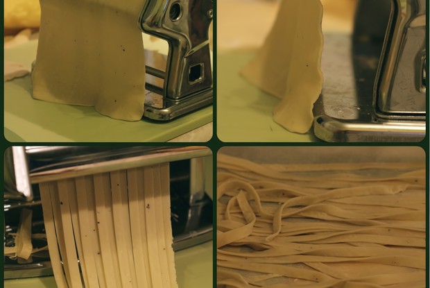 Домашняя пшенично-яичная лапша